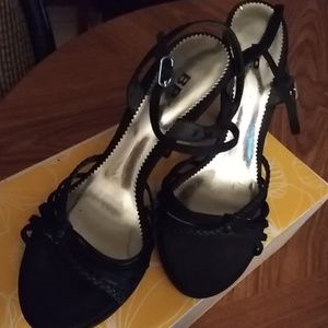 BP. Black strappy pumps